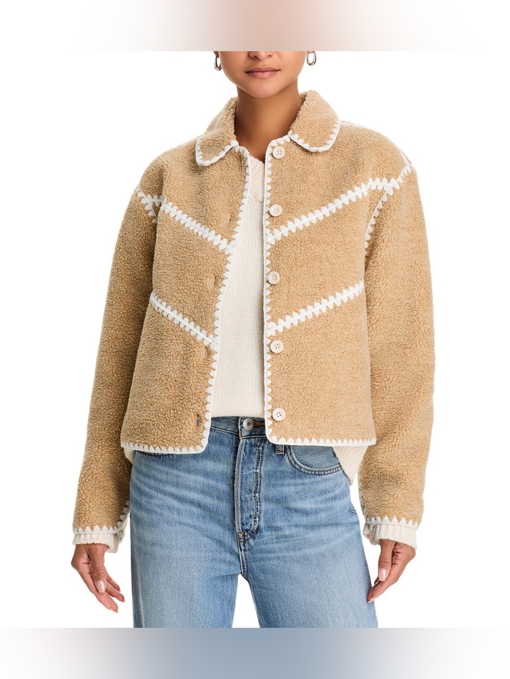 UGG Women’s NWT Ellison Fluff Shell Jacket Teddy Sherpa, Size Small